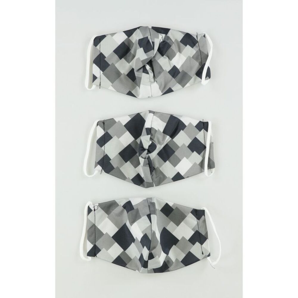 Tags Weekly Unisex-Adult 3 Piece Abstract Face Mask, Grey, One Size, DM